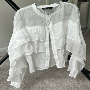 Zara cropped blouse